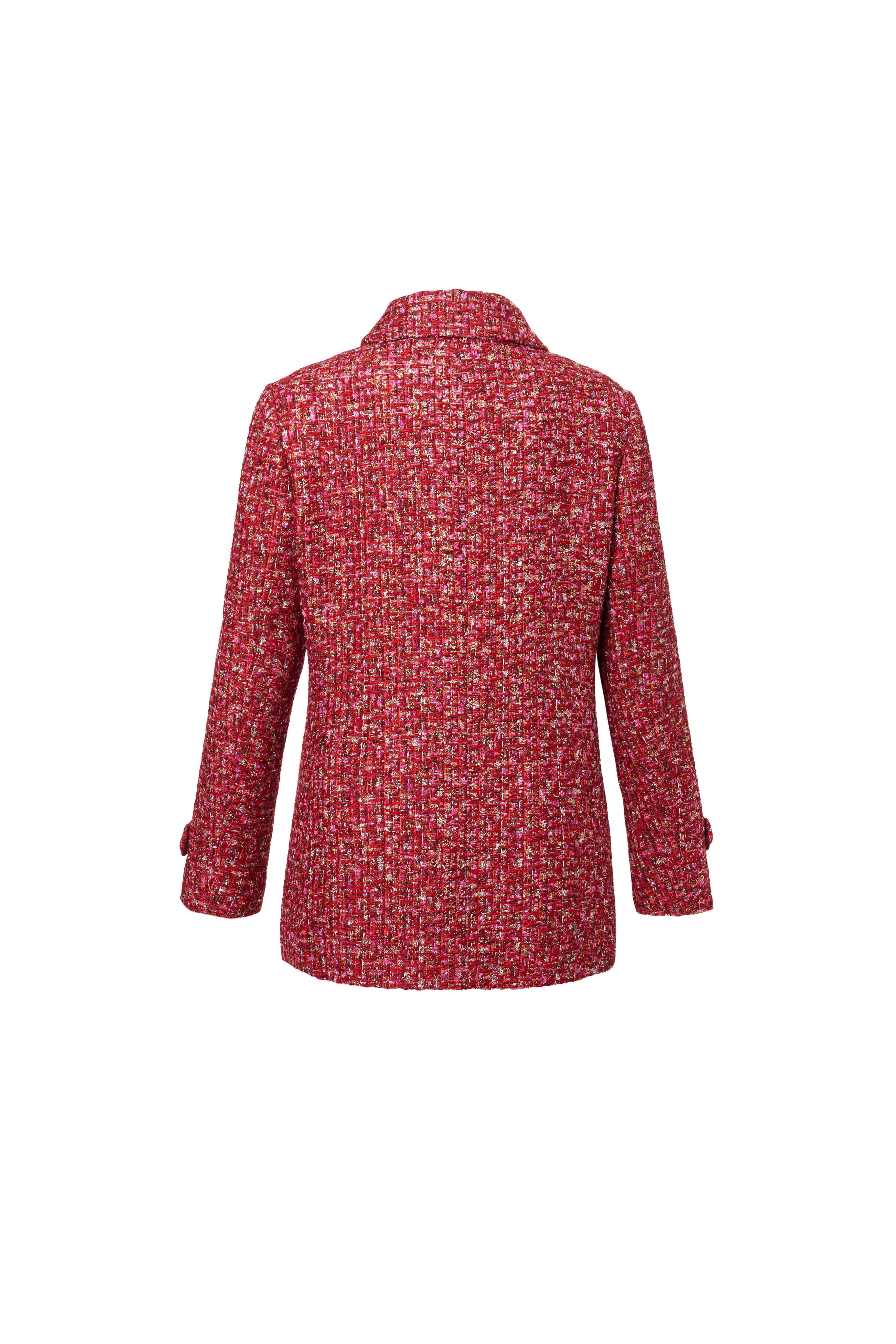 Mid-length Crimson Tweed Jacket