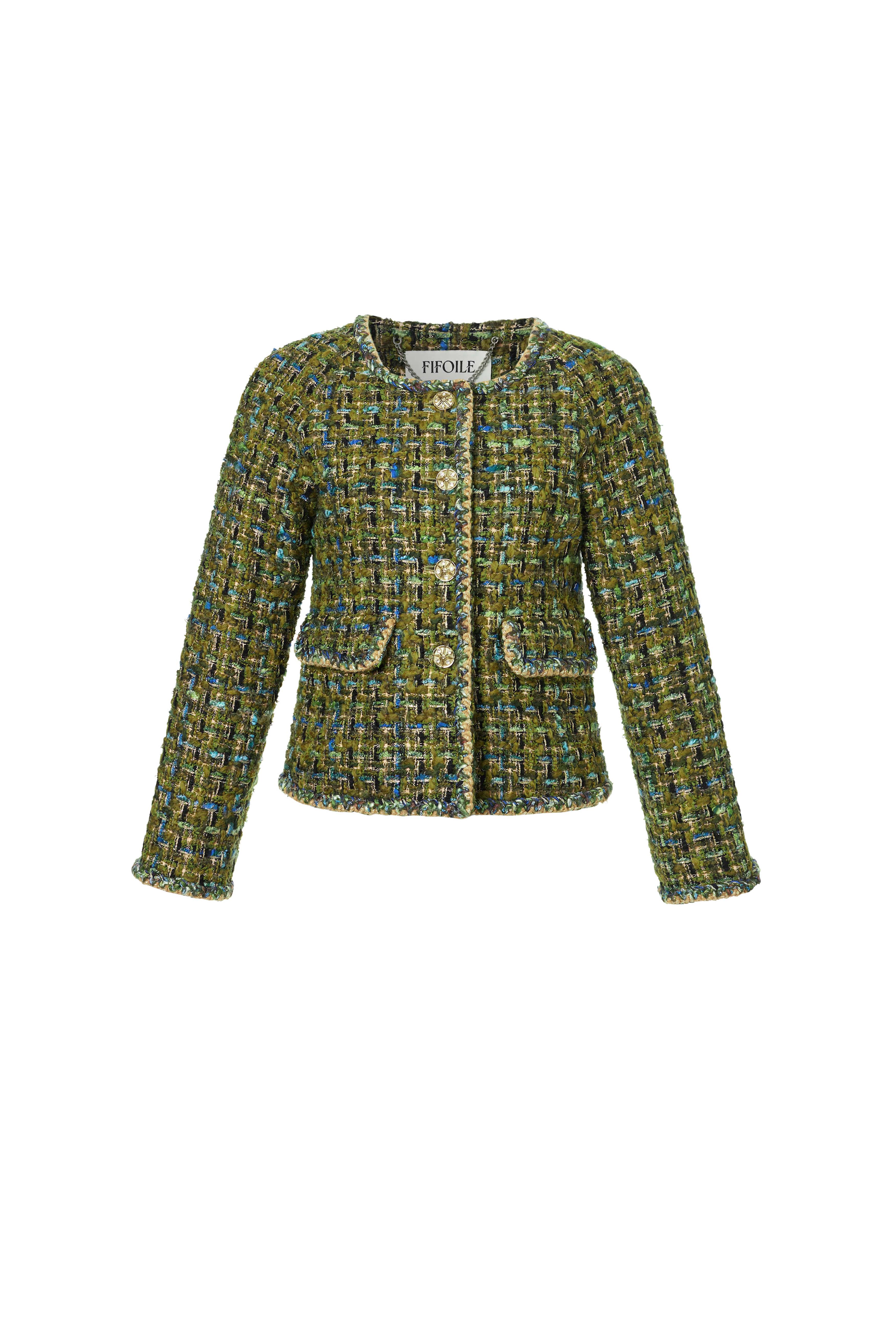 Olive Modern Classic Tweed Jacket